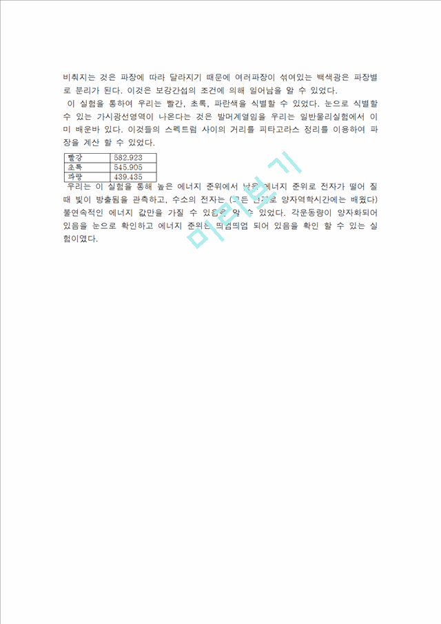 [자연과학]현대물리학 실험 - 발머 계열 실험.hwp